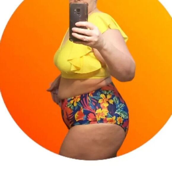 Plus Size Boho Tankini Swimsuit Set - Picture 7 of 13